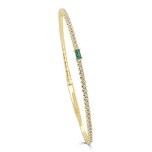 Load image into Gallery viewer, Baguette Gemstone Flex Bangle