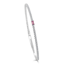 Load image into Gallery viewer, Baguette Gemstone Flex Bangle