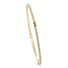 Load image into Gallery viewer, Baguette Gemstone Flex Bangle