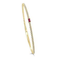 Load image into Gallery viewer, Baguette Gemstone Flex Bangle