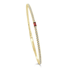 Load image into Gallery viewer, Baguette Gemstone Flex Bangle