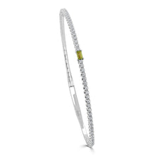 Load image into Gallery viewer, Baguette Gemstone Flex Bangle