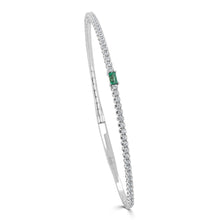 Load image into Gallery viewer, Baguette Gemstone Flex Bangle