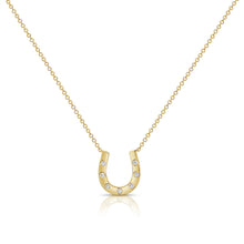 Load image into Gallery viewer, Diamond Horseshoe Necklace
