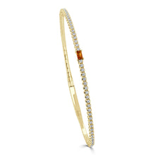Load image into Gallery viewer, Baguette Gemstone Flex Bangle