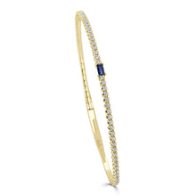 Load image into Gallery viewer, Baguette Gemstone Flex Bangle