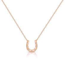 Load image into Gallery viewer, Diamond Horseshoe Necklace