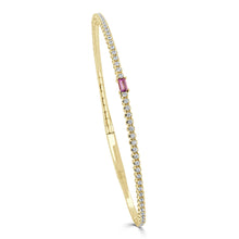 Load image into Gallery viewer, Baguette Gemstone Flex Bangle