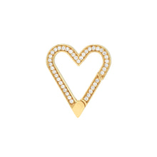 Load image into Gallery viewer, Diamond Heart Push Lock