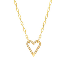 Load image into Gallery viewer, Diamond Heart Push Lock