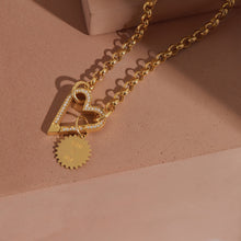 Load image into Gallery viewer, Diamond Heart Push Lock