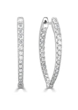 Load image into Gallery viewer, Point Diamond Hoops Large