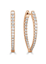 Load image into Gallery viewer, Point Diamond Hoops Large