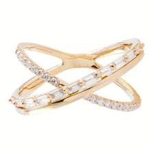 Load image into Gallery viewer, Crisscross Diamond Ring