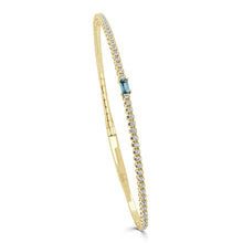 Load image into Gallery viewer, Baguette Gemstone Flex Bangle
