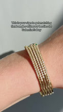 Load and play video in Gallery viewer, Baguette Gemstone Flex Bangle
