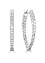Load image into Gallery viewer, Point Diamond Hoops Large
