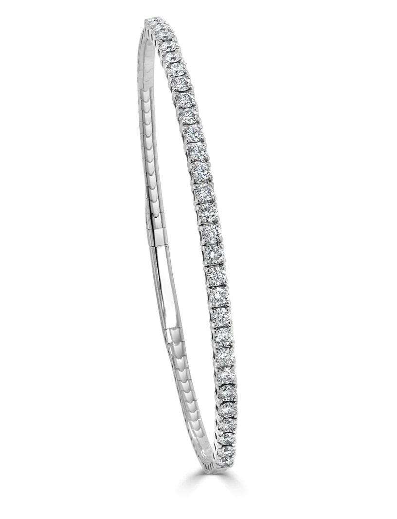 Flexible deals diamond bangle